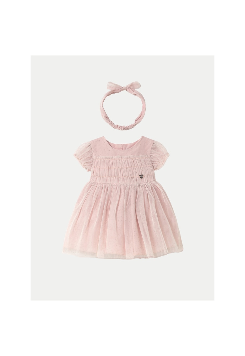 Rochie fete 1902 - Poliester - Roz - Roz