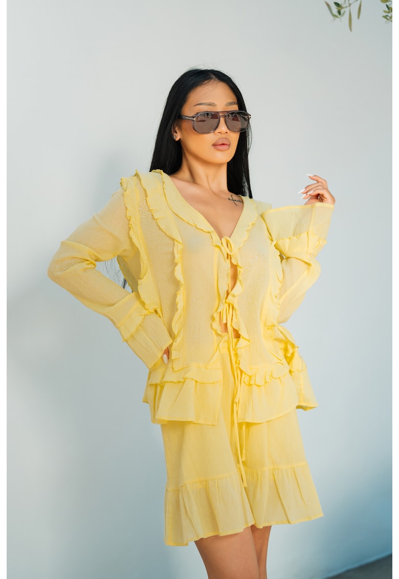 Set Bluza si Fusta 100% bumbac Yellow 17616 Set Bluza si Fusta 100% bumbac Yellow 17616