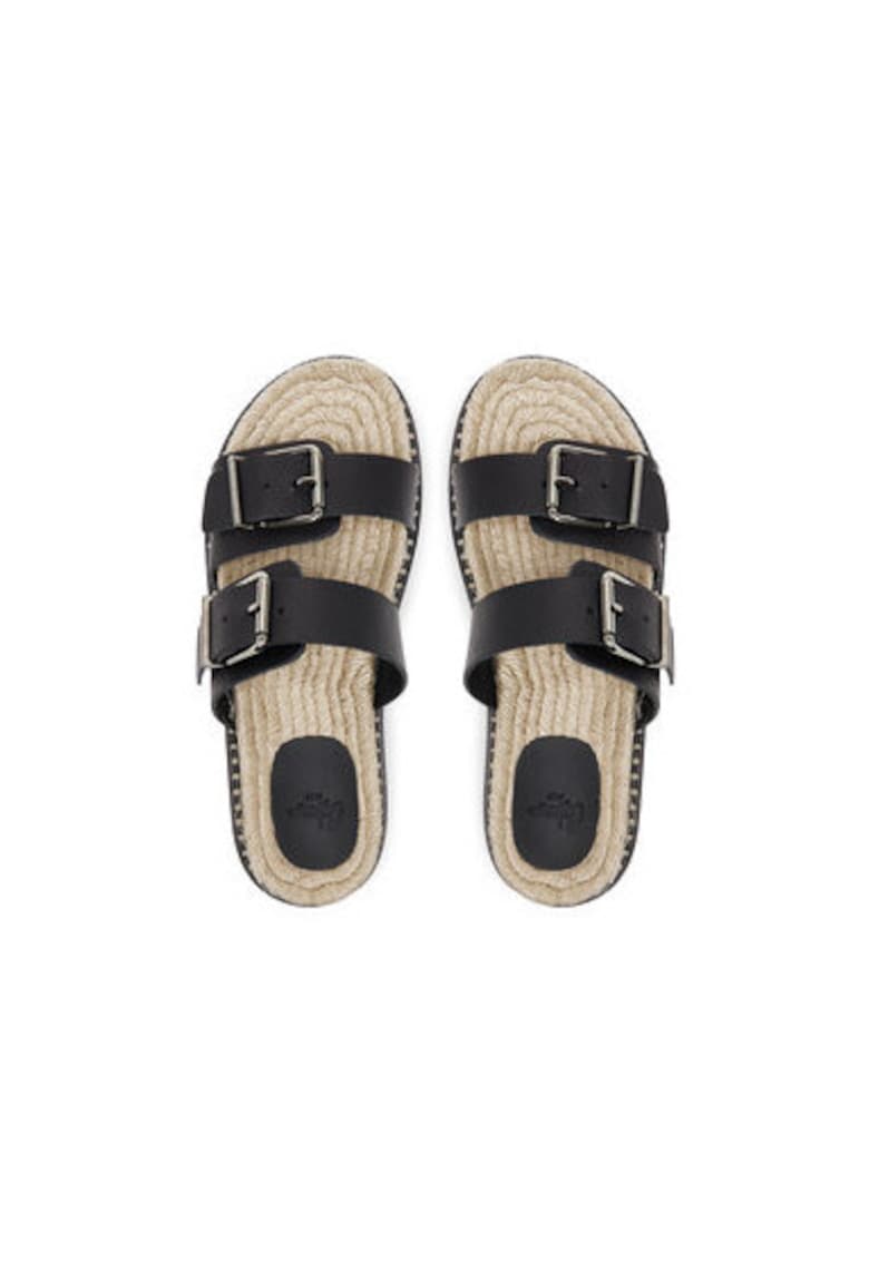 Papuci dama 025673-100 - Piele naturala - 37 EU - Negru