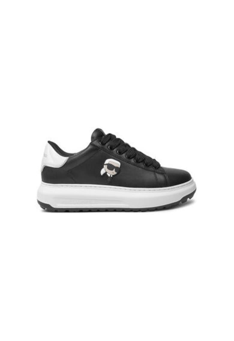 Pantofi sport barbati - KL57530 - Piele naturala - 46 EU - Negru