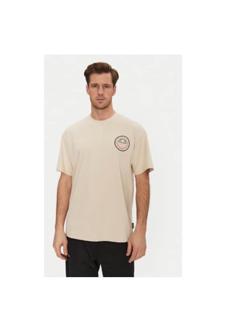 Tricou barbati SHZ21889214 - Bumbac/Poliester - Bej - Bej