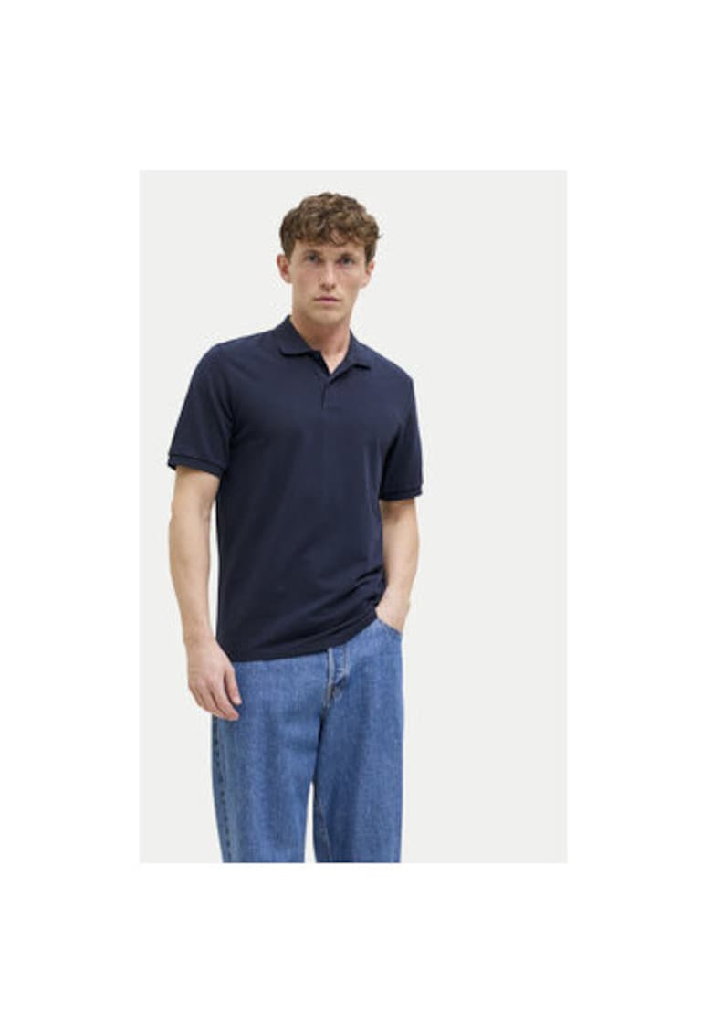 Tricou polo barbati Jack Jones - 12270150 - Bumbac/Poliester - Bleumarin