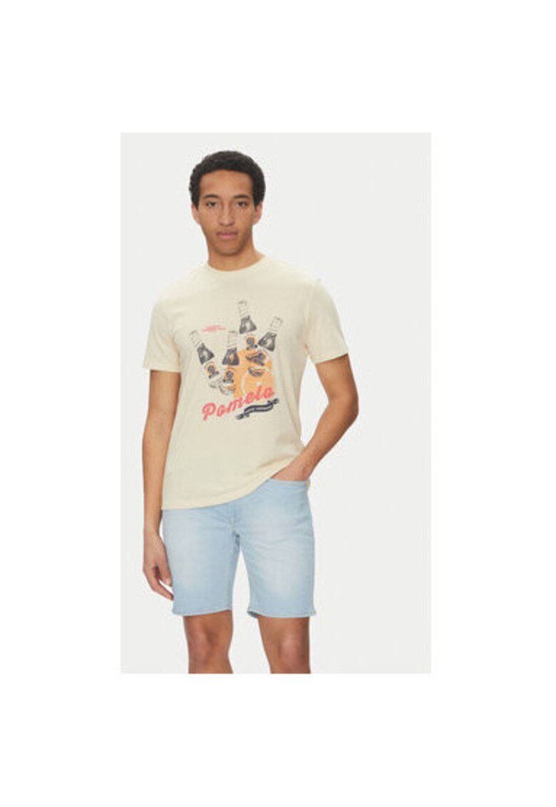 Tricou barbati 20718263 - Bumbac - 64965 - Bej