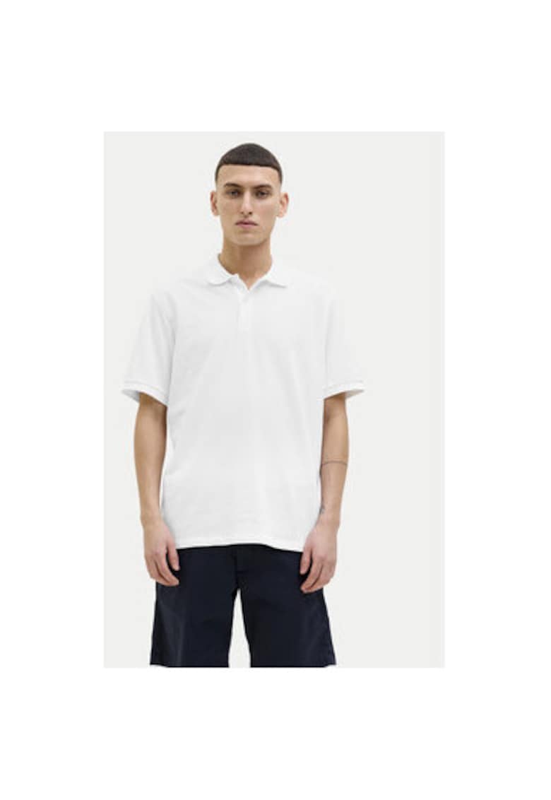 Tricou polo barbati Jack Jones - 12270150 - Bumbac/Poliester - Alb