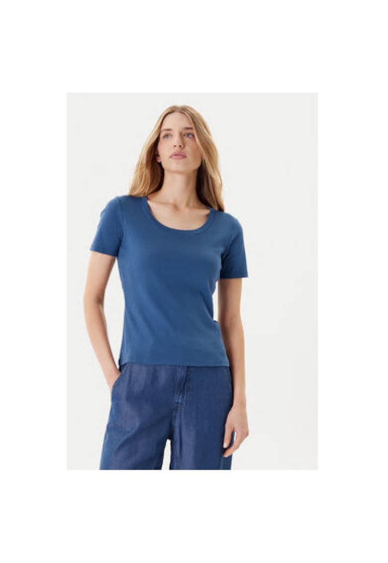 United Colors of Benetton Tricou dama 3GA2D1066 - Bumbac - Bleumarin - Bleumarin