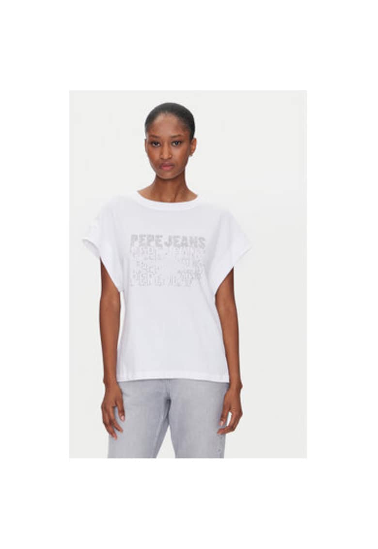 Tricou dama PL505996 - Bumbac - Alb - Alb