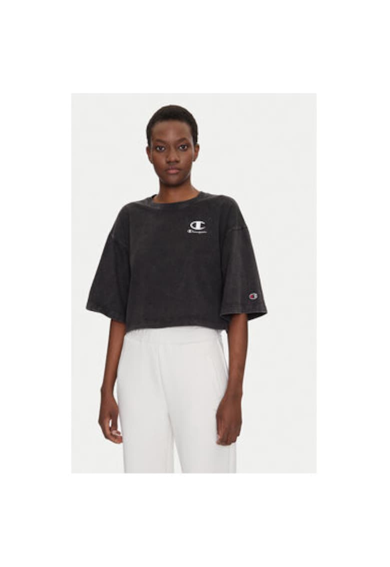 Tricou dama 118023 - Bumbac - Negru - Negru