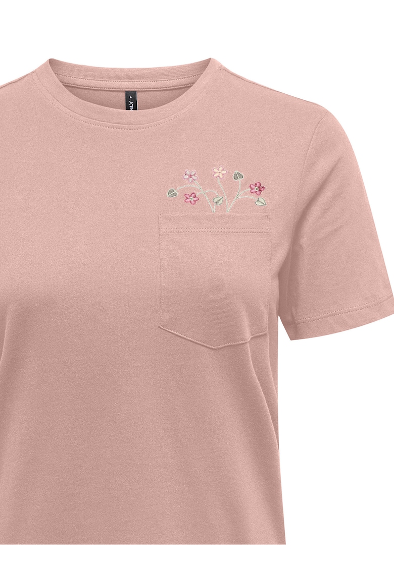 Tricou dama 15317989 - Bumbac organic - XS INTL - Roz