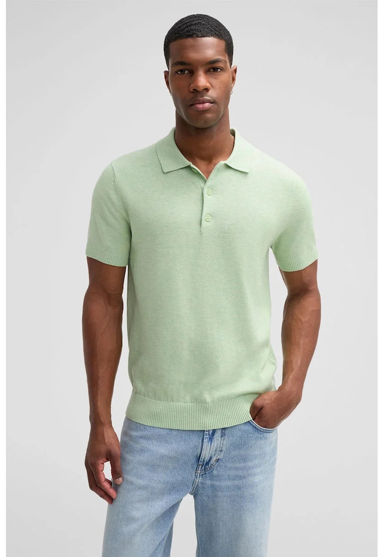 Tricou regular fit polo cu inchidere prin nasturi Tricou regular fit polo cu inchidere prin nasturi