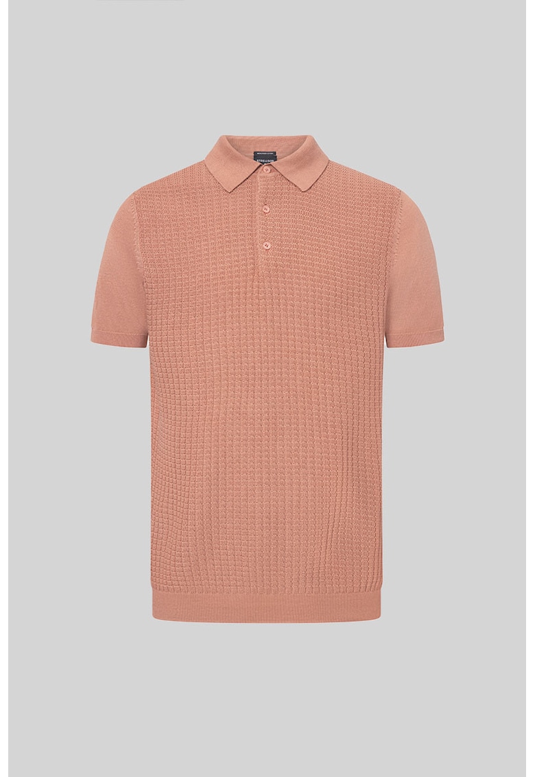 Tricou polo cu inchidere prin nasturi 30045707 - Portocaliu