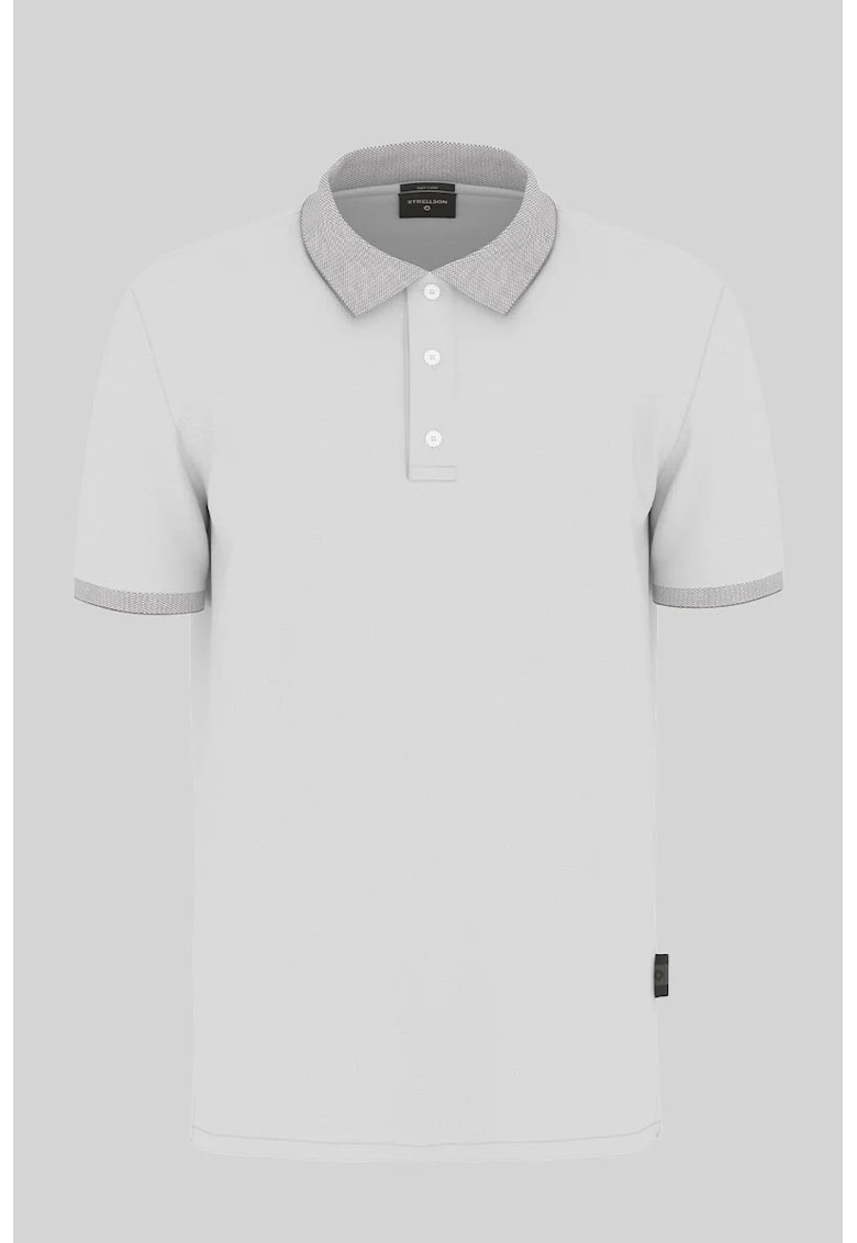 Tricou regularfit cu guler polo si inchidere prin nasturi Tricou regularfit cu guler polo si inchidere prin nasturi