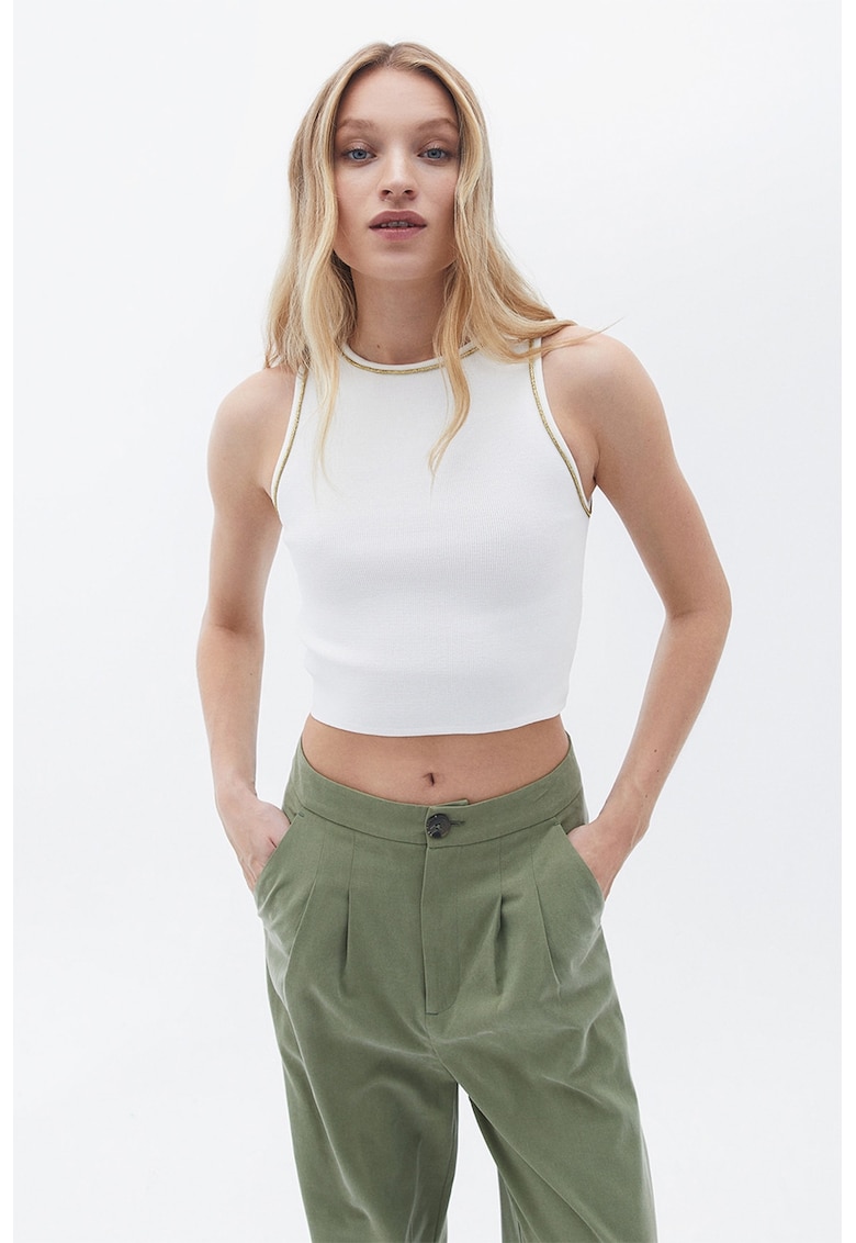 Top crop cu detalii stralucitoare