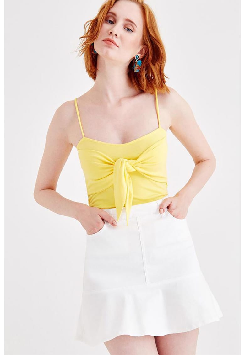 Top slim fit cu funda