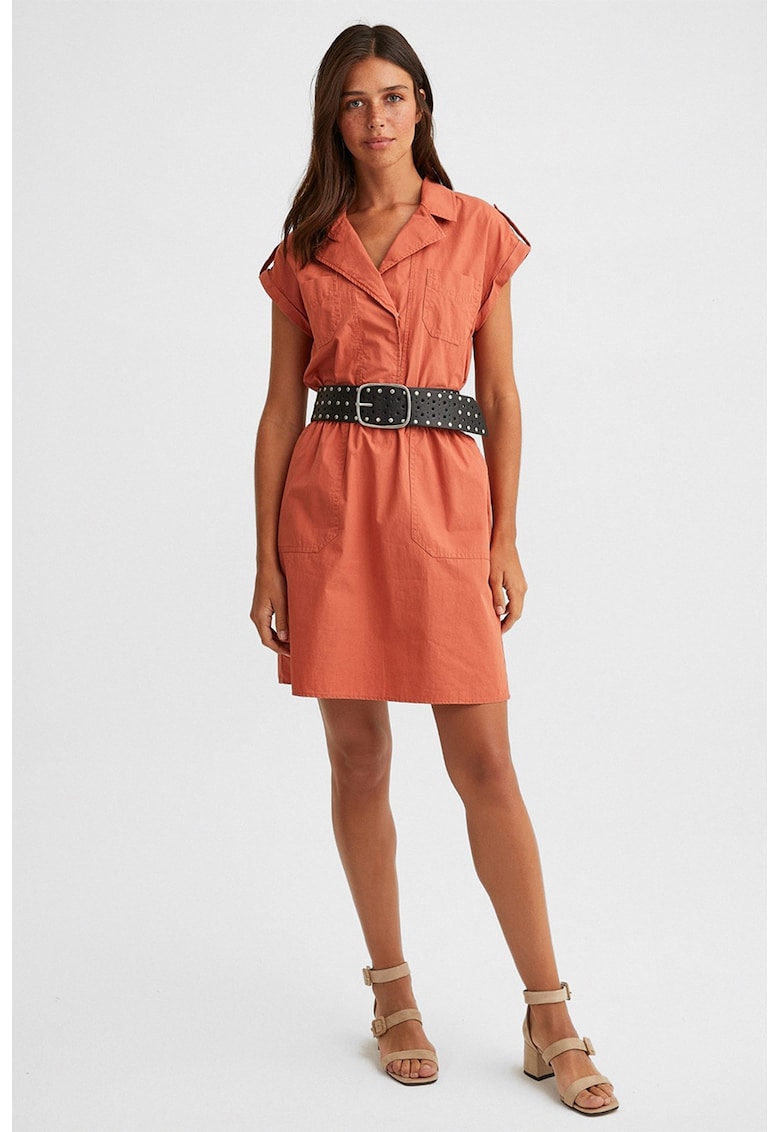 Rochie scurta cu revere decupate