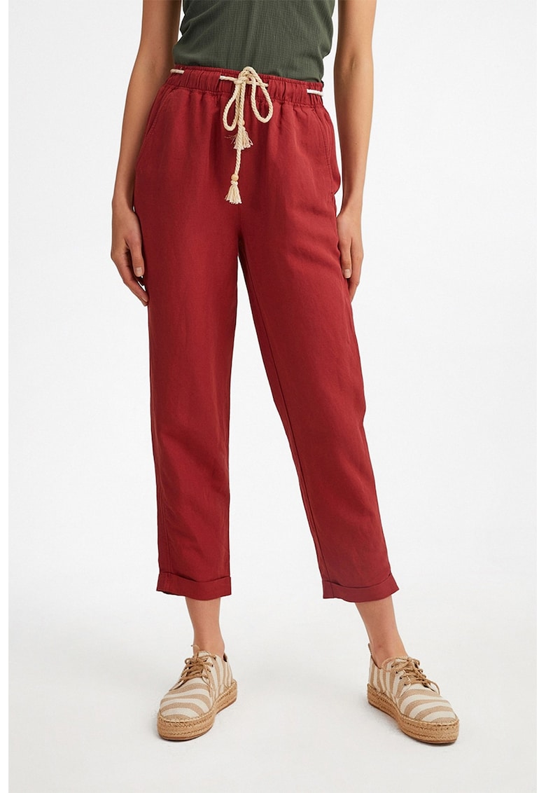 Pantaloni capri din amestec de in Pantaloni capri din amestec de in