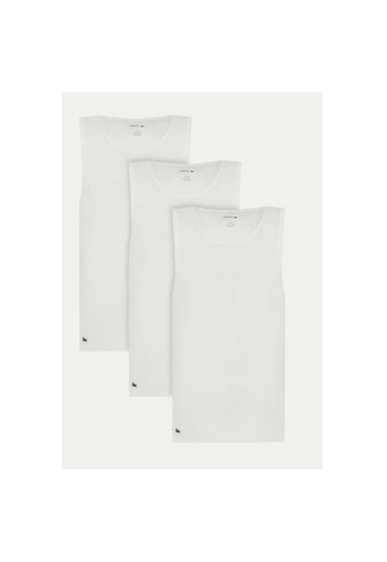 Set de 3 maiouri barbati  TH9009 - Sintetic - L INTL - Alb