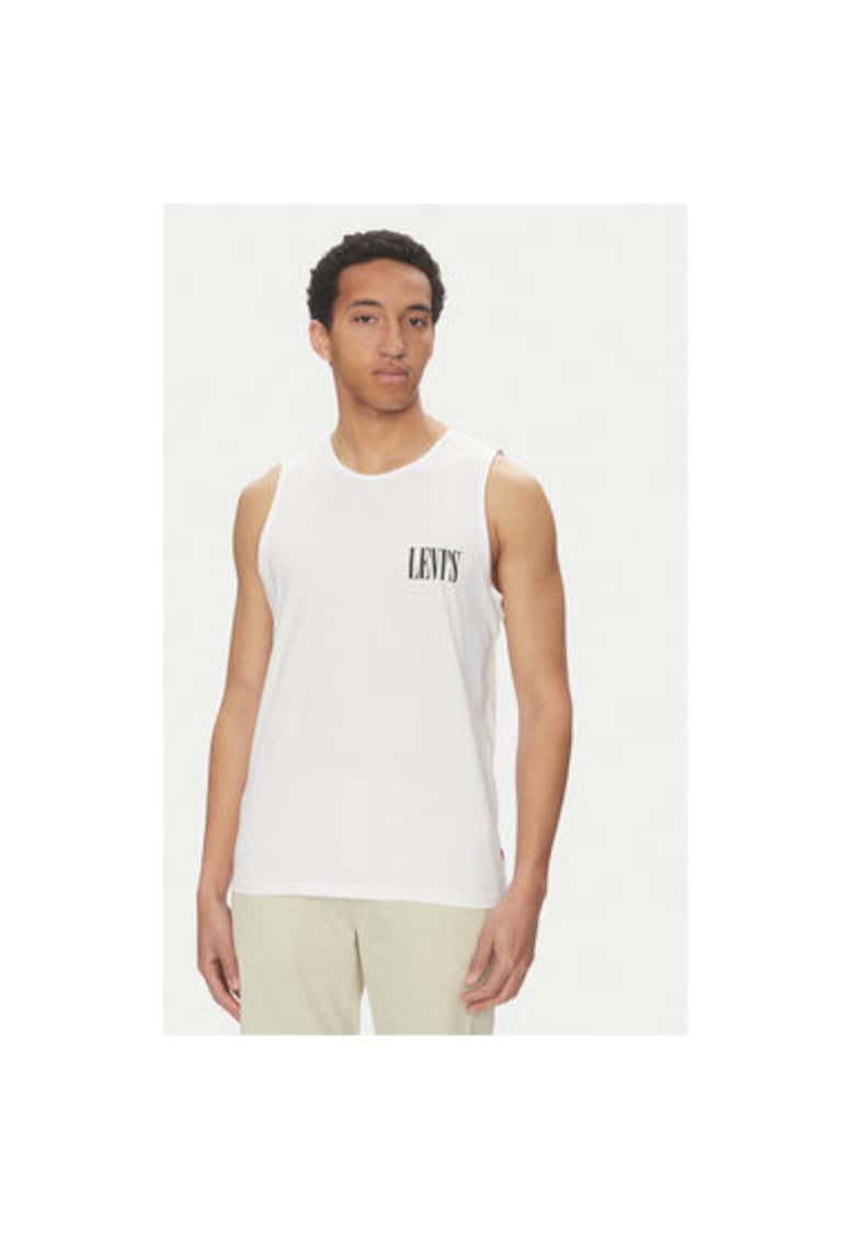 Maiou barbati Levi S - A7642-0005 - Bumbac - Alb - Alb