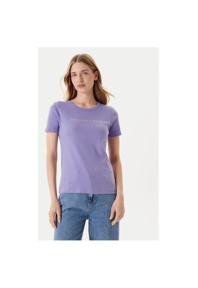 United Colors of Benetton Tricou dama 3GA2E16A2 - Bumbac - Mov - Mov