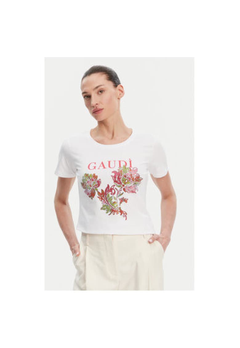 Tricou dama 511BD64036 - Bumbac - Alb