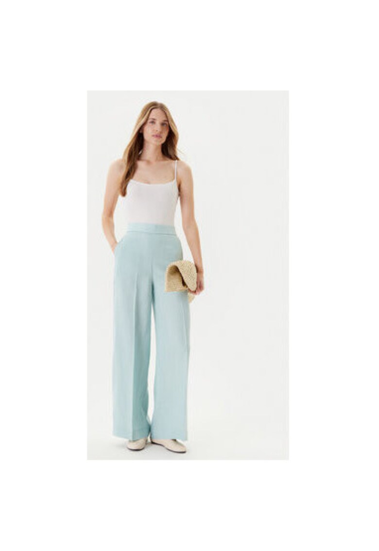 Pantaloni palazzo dama  4AGHDF08K - Sintetic - S INTL - Verde