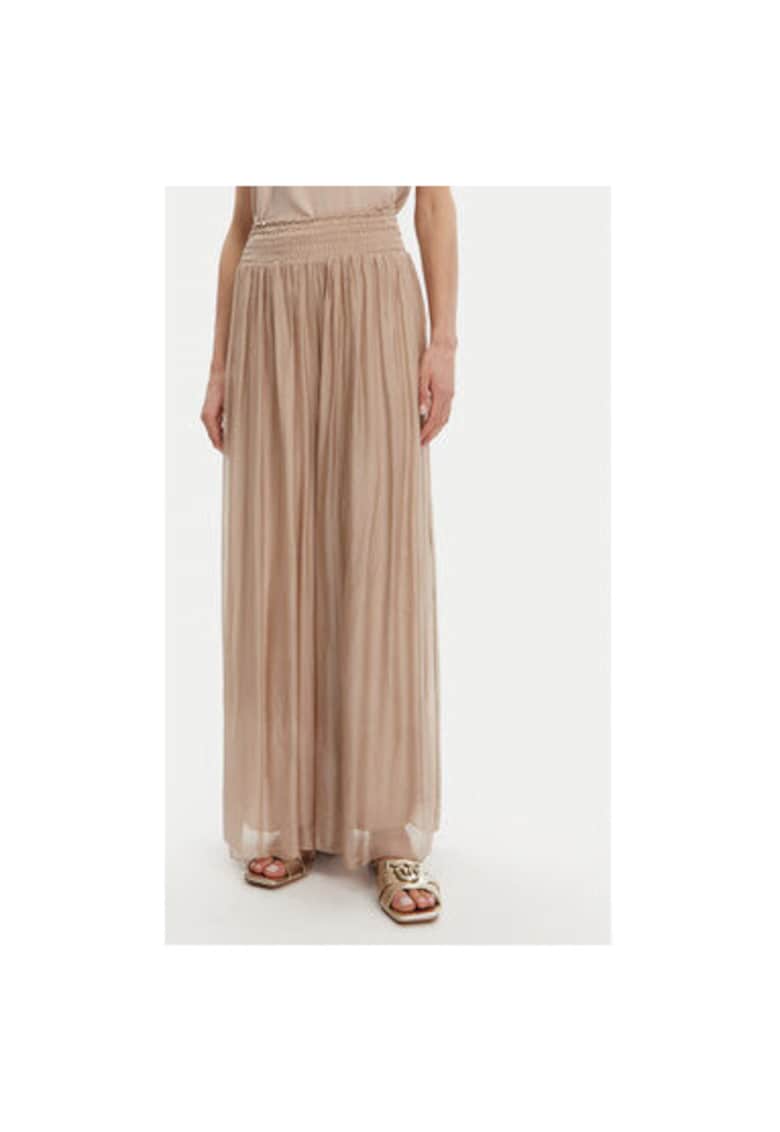 Pantaloni palazzo dama  TD0021 - Sintetic - M INTL - Bej