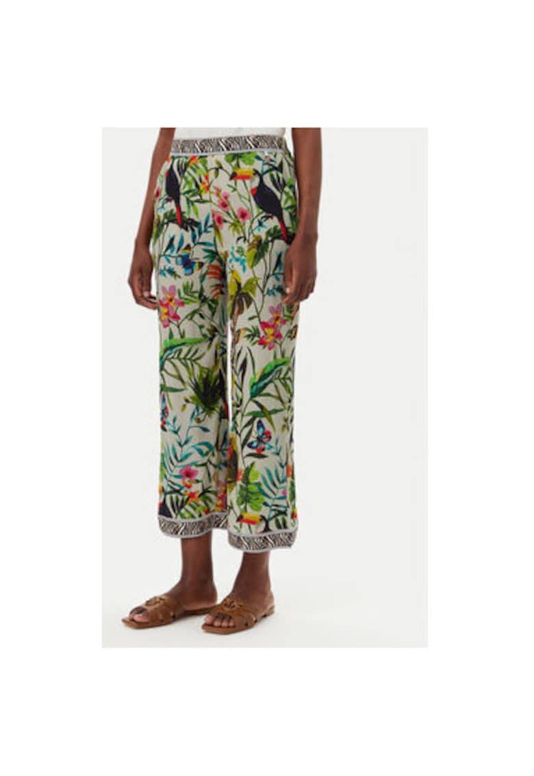 Pantaloni din material textil dama  LS2514016 - Sintetic - Multicolor