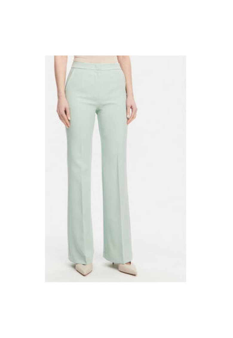 Pantaloni din material textil dama  25EB587/43SP - Sintetic - Verde