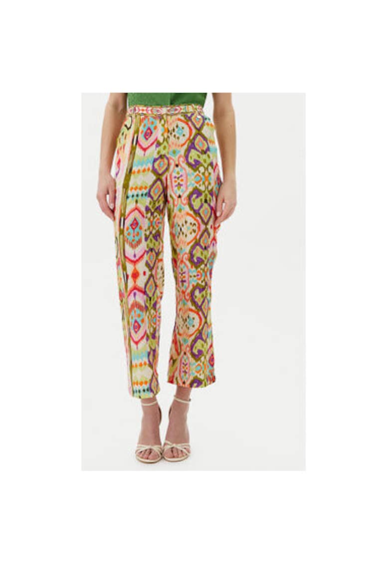 Pantaloni din material textil dama  LS2514017 - Sintetic - Multicolor