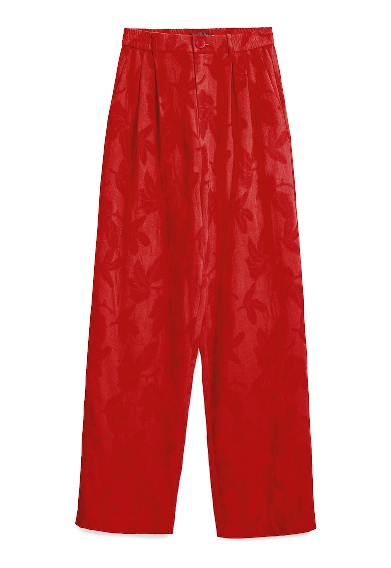 Pantaloni dama 25SWPW33 - Bumbac/Viscoza - 46797 - Rosu