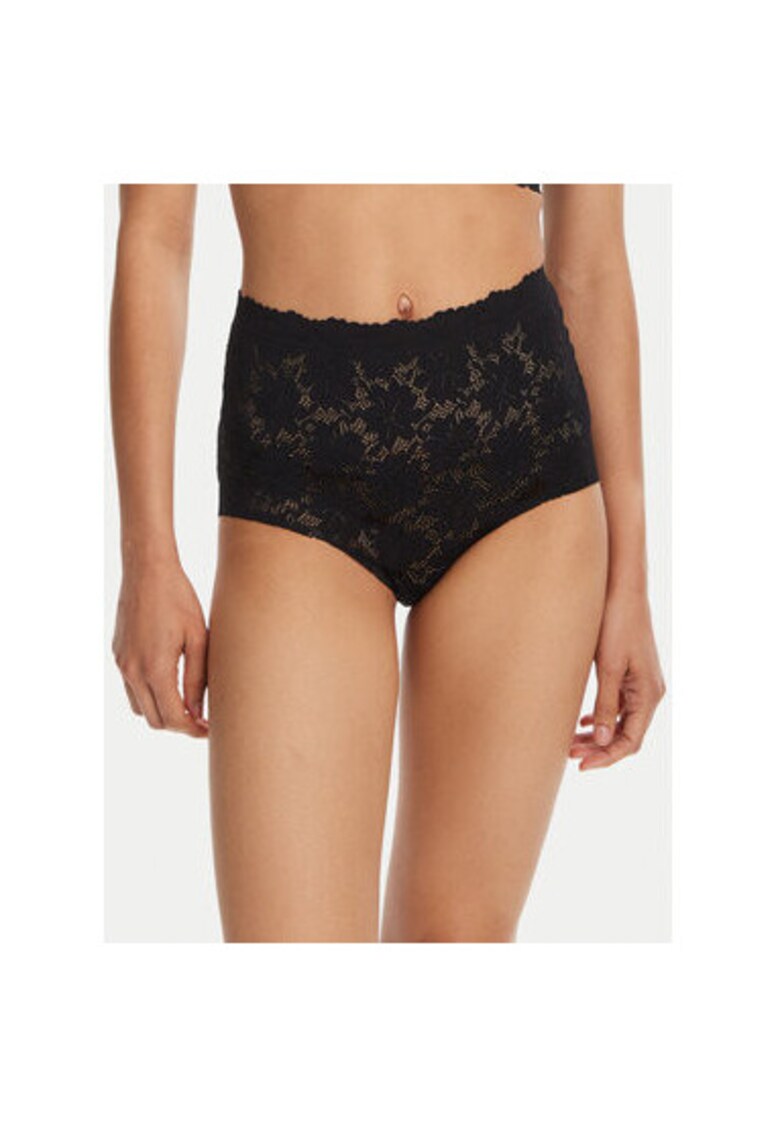 Chiloti clasici cu talie inalta dama  10903 - Sintetic - Negru