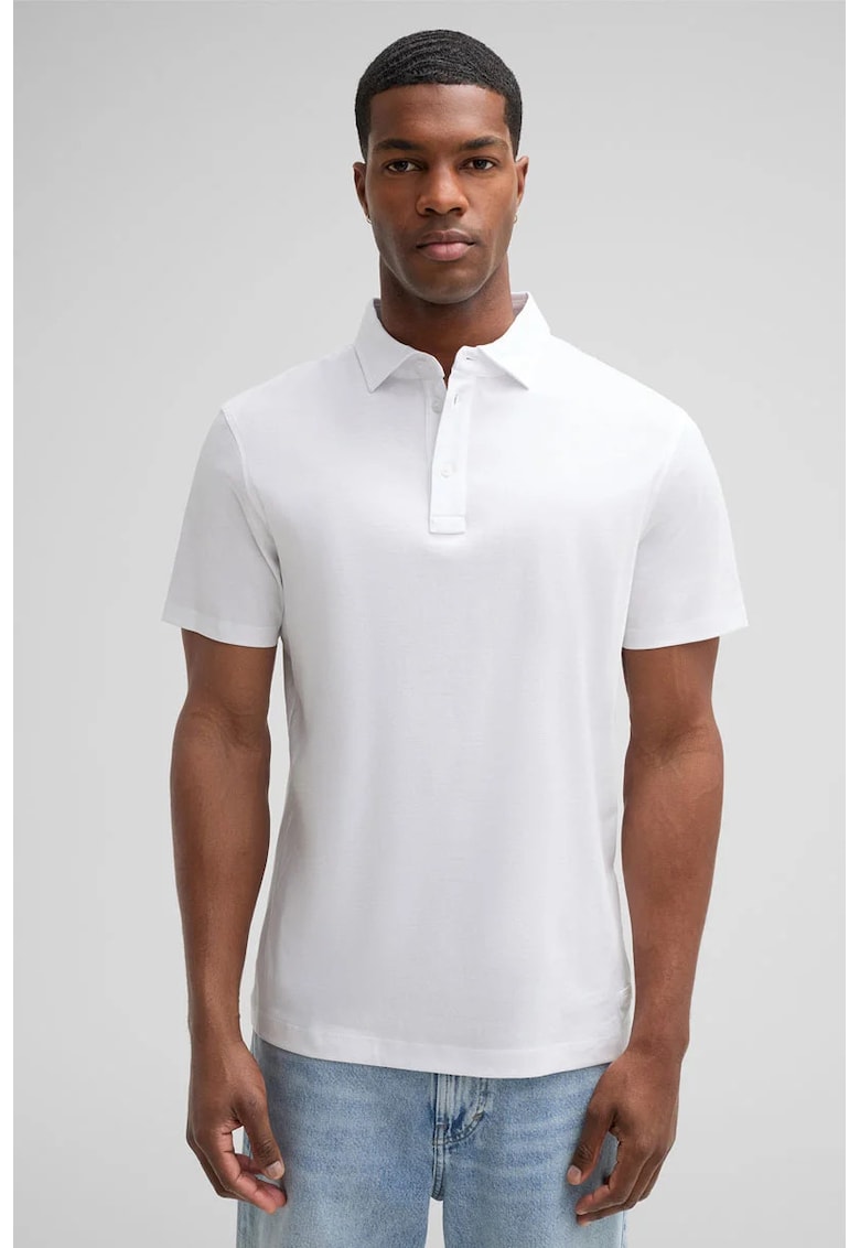 Tricou regular fit polo cu inchidere prin nasturi la gat Tricou regular fit polo cu inchidere prin nasturi la gat
