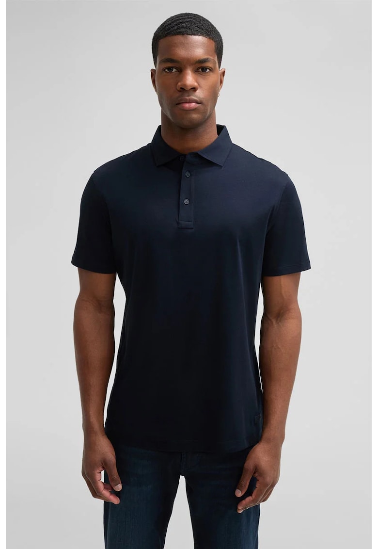 Tricou regular fit polo cu inchidere prin nasturi la gat Tricou regular fit polo cu inchidere prin nasturi la gat