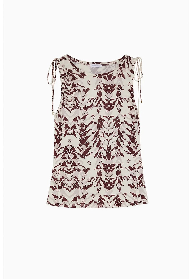Top fără mâneci din jersey elastic cu print
