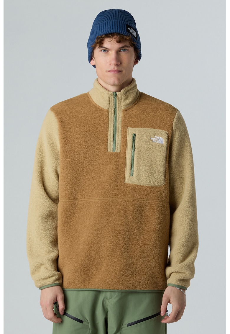 Bluza de trening din material fleece cu fenta cu fermoar pentru drumetii