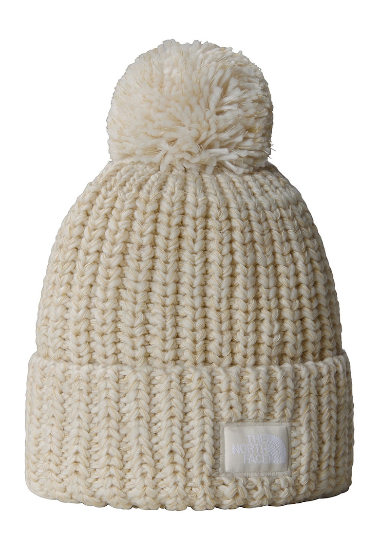 Caciula unisex cu ciucure si aplicatie logo