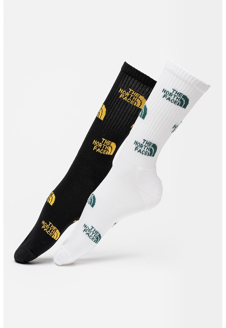 Set de sosete lungi cu model logo - 2 perechi