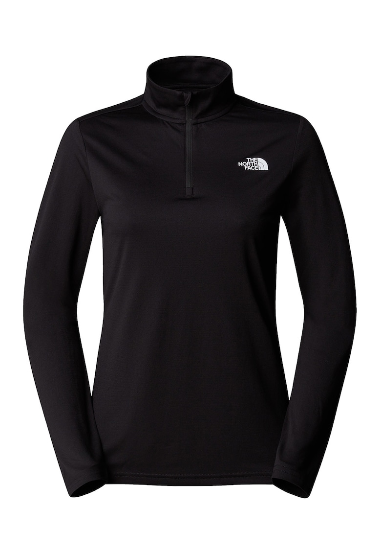 Bluza cu logo si fermoar scurt - pentru antrenament