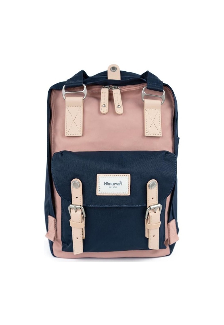 Rucsac rezistent la apa cu buzunar exterior No. 13 Double Autumn S - bleumarin - roz