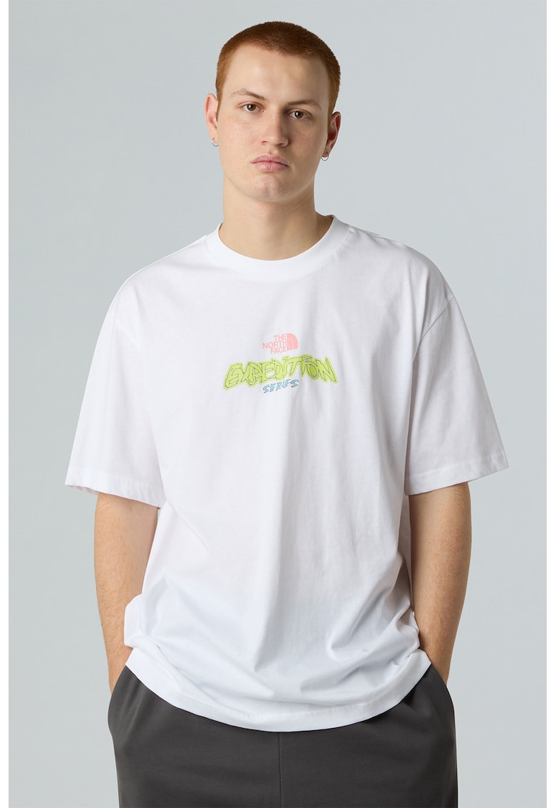 Tricou lejer cu imprimeu Expedition Celebration - Alb