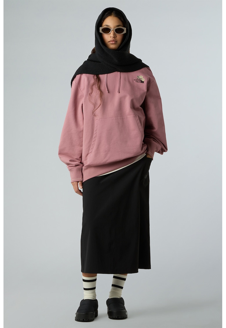 Hanorac relaxed fit din bumbac unisex Flower Dome