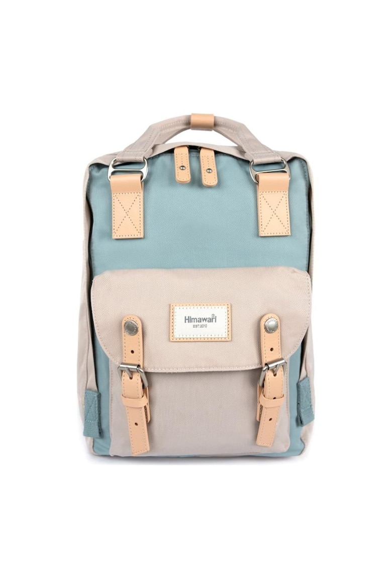 Rucsac rezistent la apa cu buzunar exterior No. 13 Double Autumn S - bleu - bej