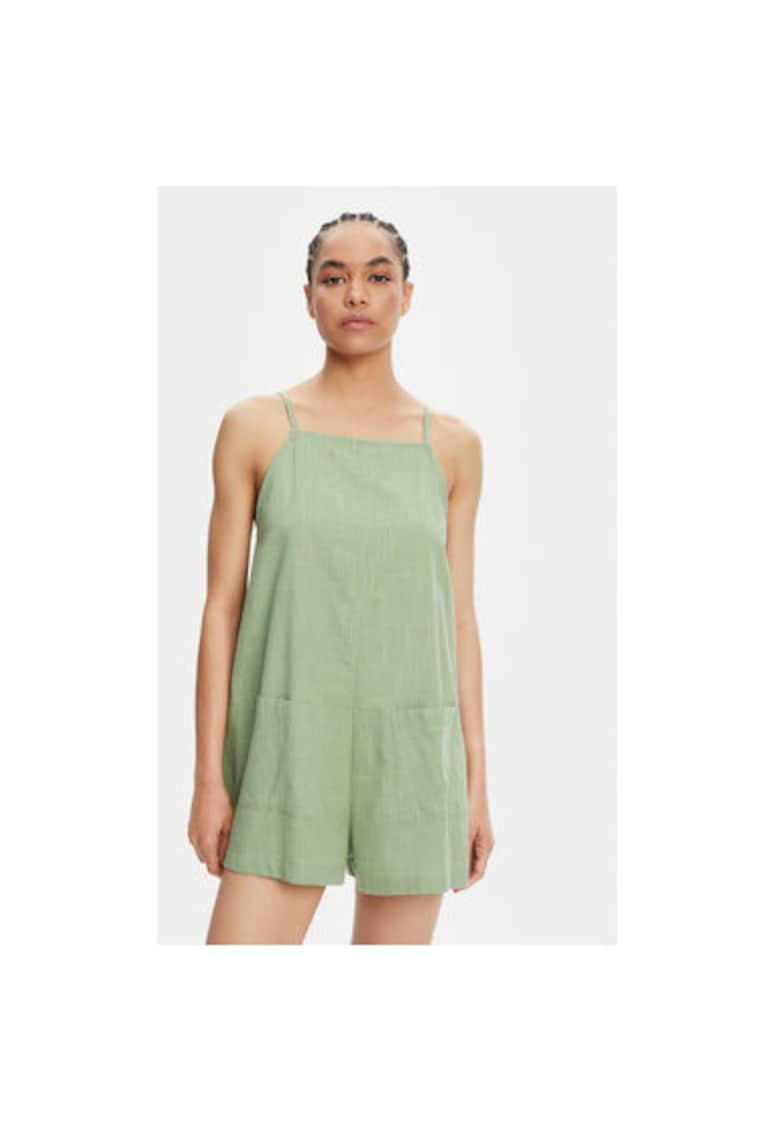 Salopeta dama ERJWO03014 - Bumbac/Viscoza - Verde - Verde