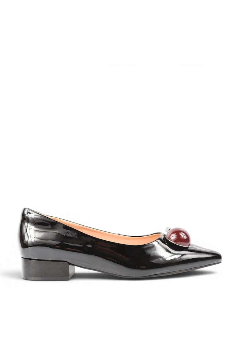 Balerini dama - M460002A negru - piele lacuita - Negru