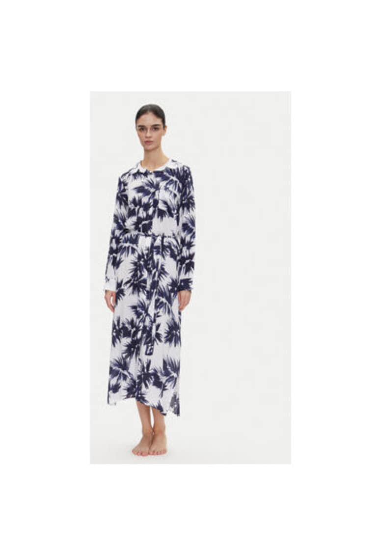 Camasa stil rochie dama YI00052 - Viscoza - Bleumarin