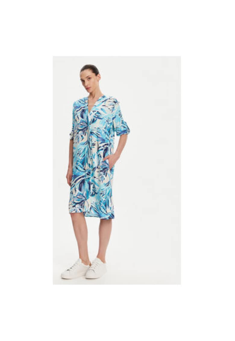 Camasa stil rochie dama 13002008 - Viscoza - Albastru