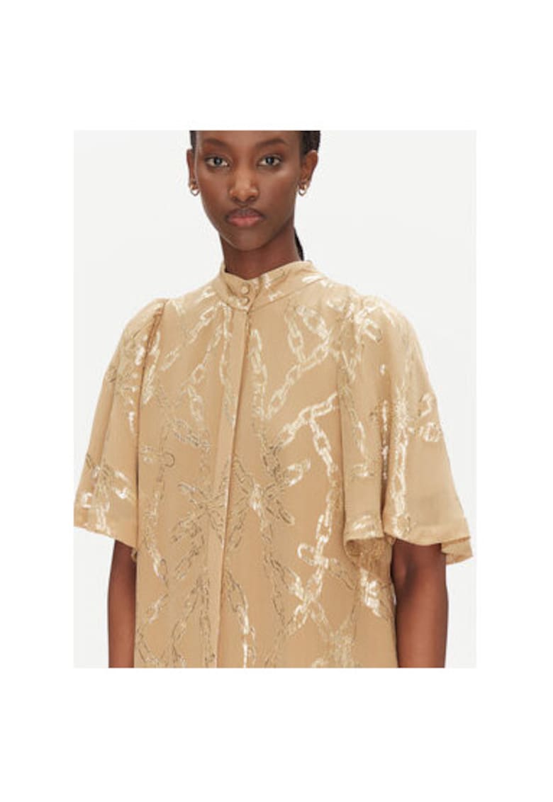 Camasa stil rochie dama BBW4552 - Viscoza - Bej