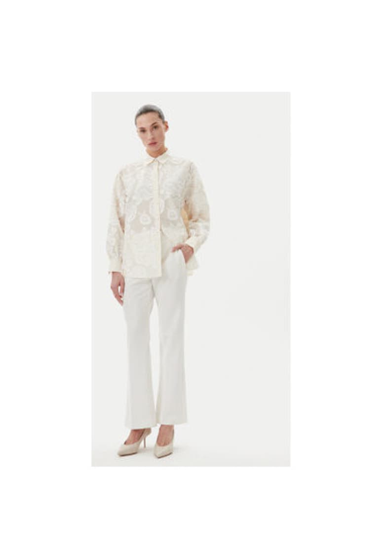 Camasa dama  BBW4538 - Bumbac/Poliester - Alb