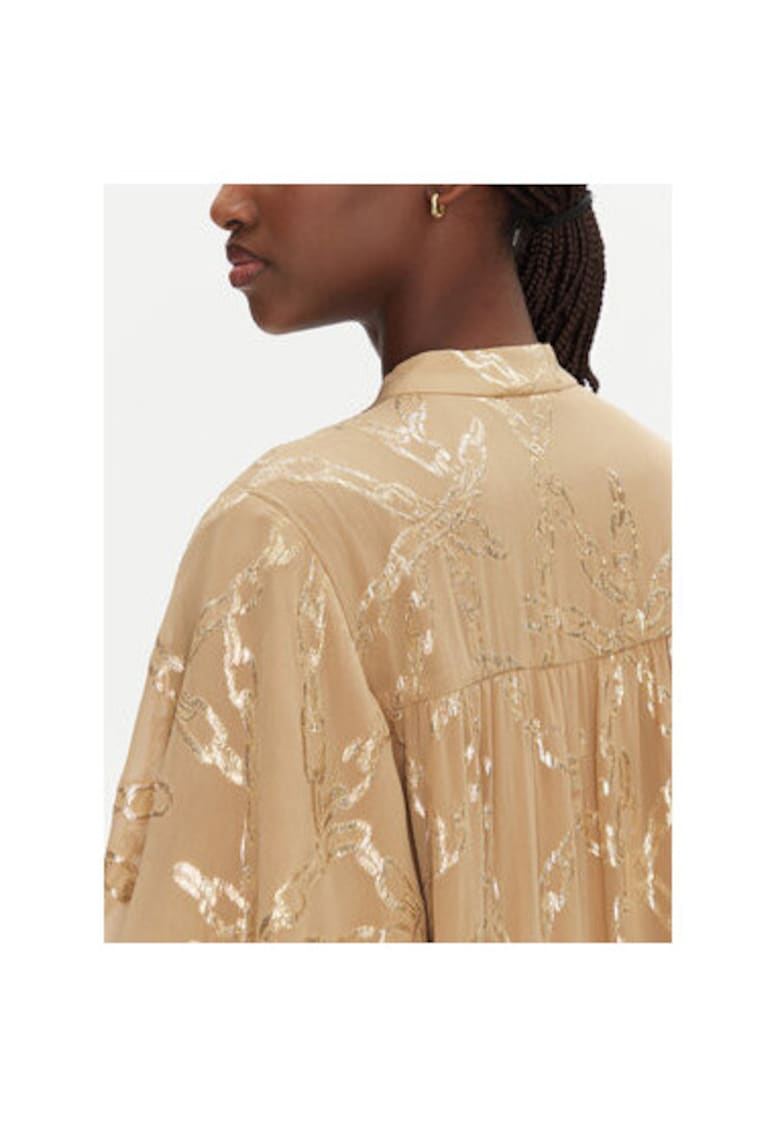 Camasa dama BBW4551 - Viscoza - Bej - Bej