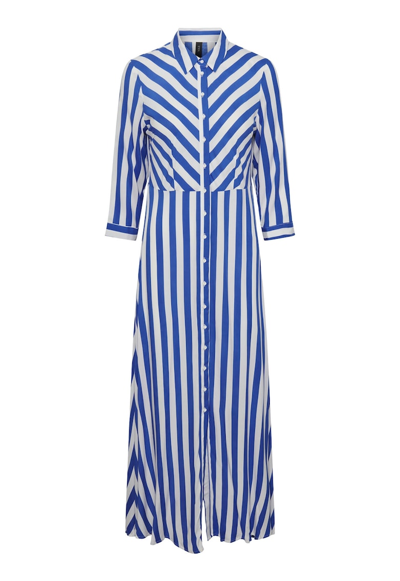 Camasa stil rochie dama  26022663 - Viscoza - Albastru