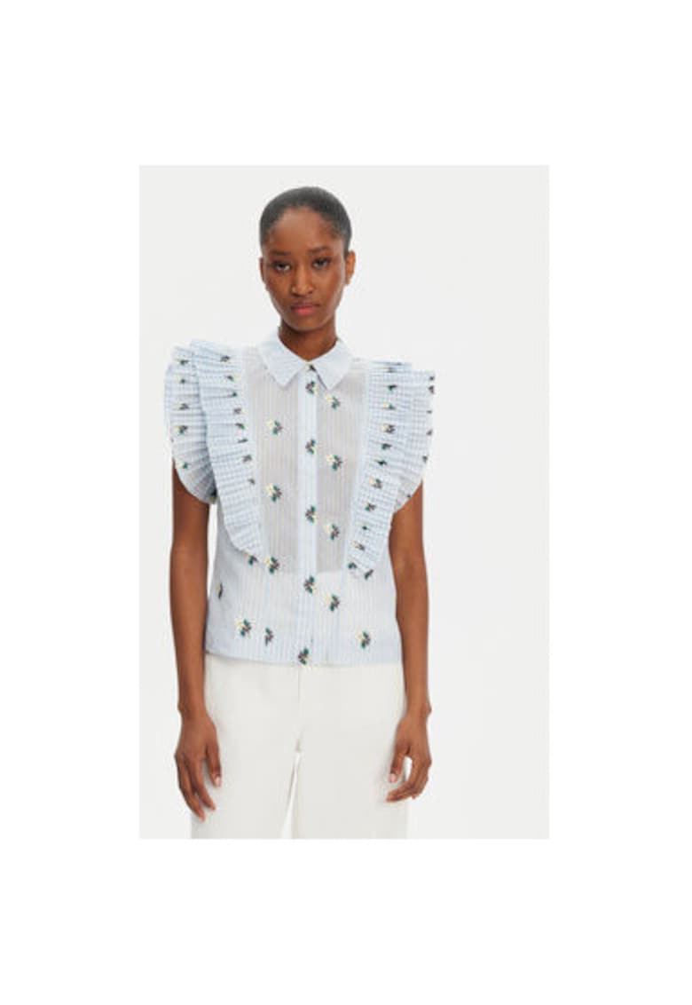 Camasa dama 252102725224 - Bumbac/Poliester - 40 EU - Albastru deschis